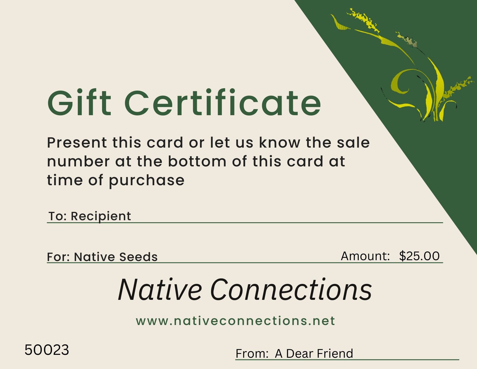 Native Connections Gift Card